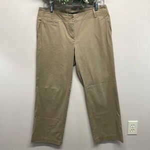 Talbots Petites Signature Flat Front Khaki Pants 10P